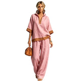 Set Vintage Femminile con Aspetto di Tela