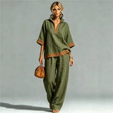 Set Vintage Femminile con Aspetto di Tela
