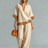 Set Vintage Femminile con Aspetto di Tela