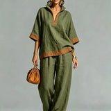 Set Vintage Femminile con Aspetto di Tela