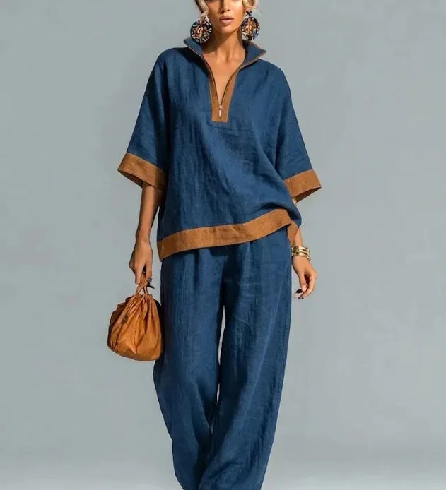 Set Vintage Femminile con Aspetto di Tela