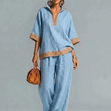 Set Vintage Femminile con Aspetto di Tela