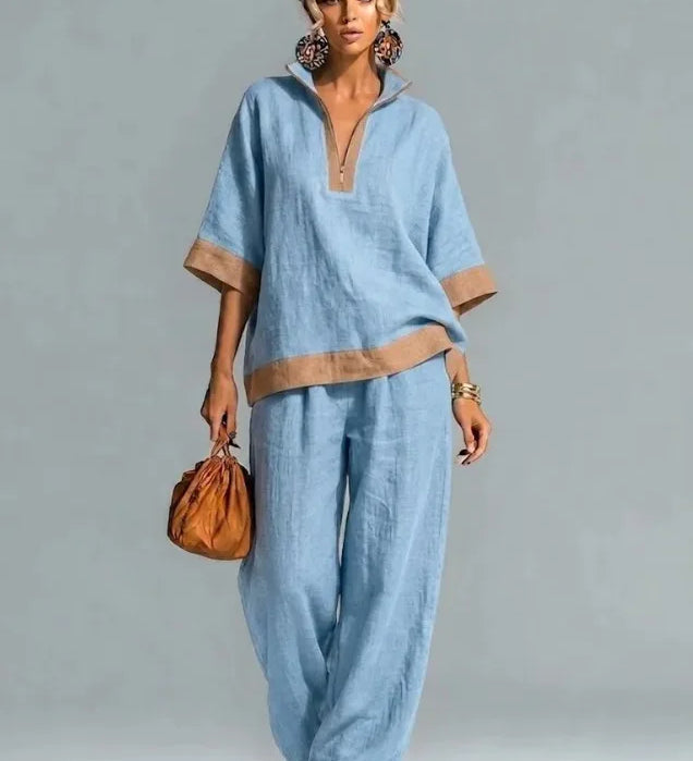 Set Vintage Femminile con Aspetto di Tela
