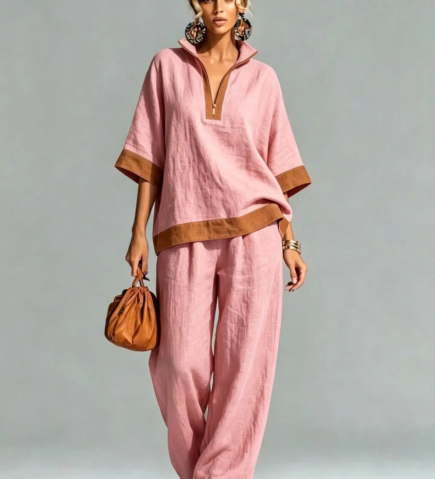 Set Vintage Femminile con Aspetto di Tela