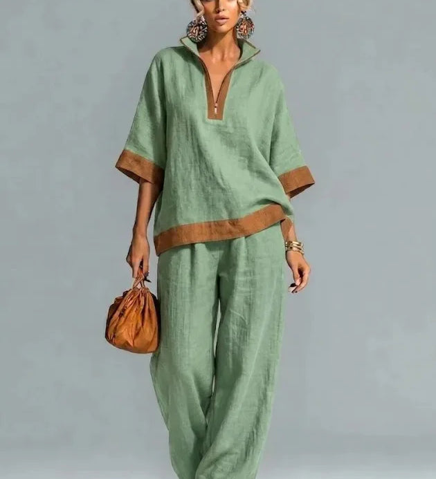 Set Vintage Femminile con Aspetto di Tela