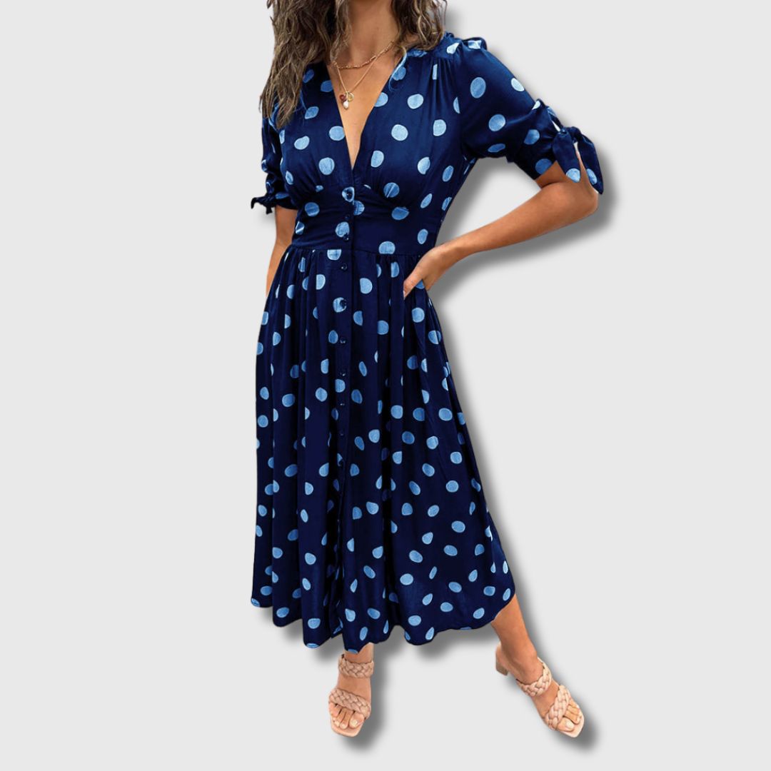 Monique – Vestito vintage da donna a pois