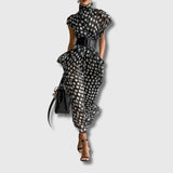 Andrea – Abito Maxi in Chiffon con Pois