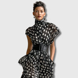 Andrea – Abito Maxi in Chiffon con Pois