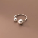 Anello Regolabile in Perle di Acqua Dolce Triplo