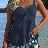 Julia | Tankini a righe con parte inferiore da bagno a due pezzi