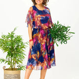 Barbara – Abito elegante in chiffon con stampa
