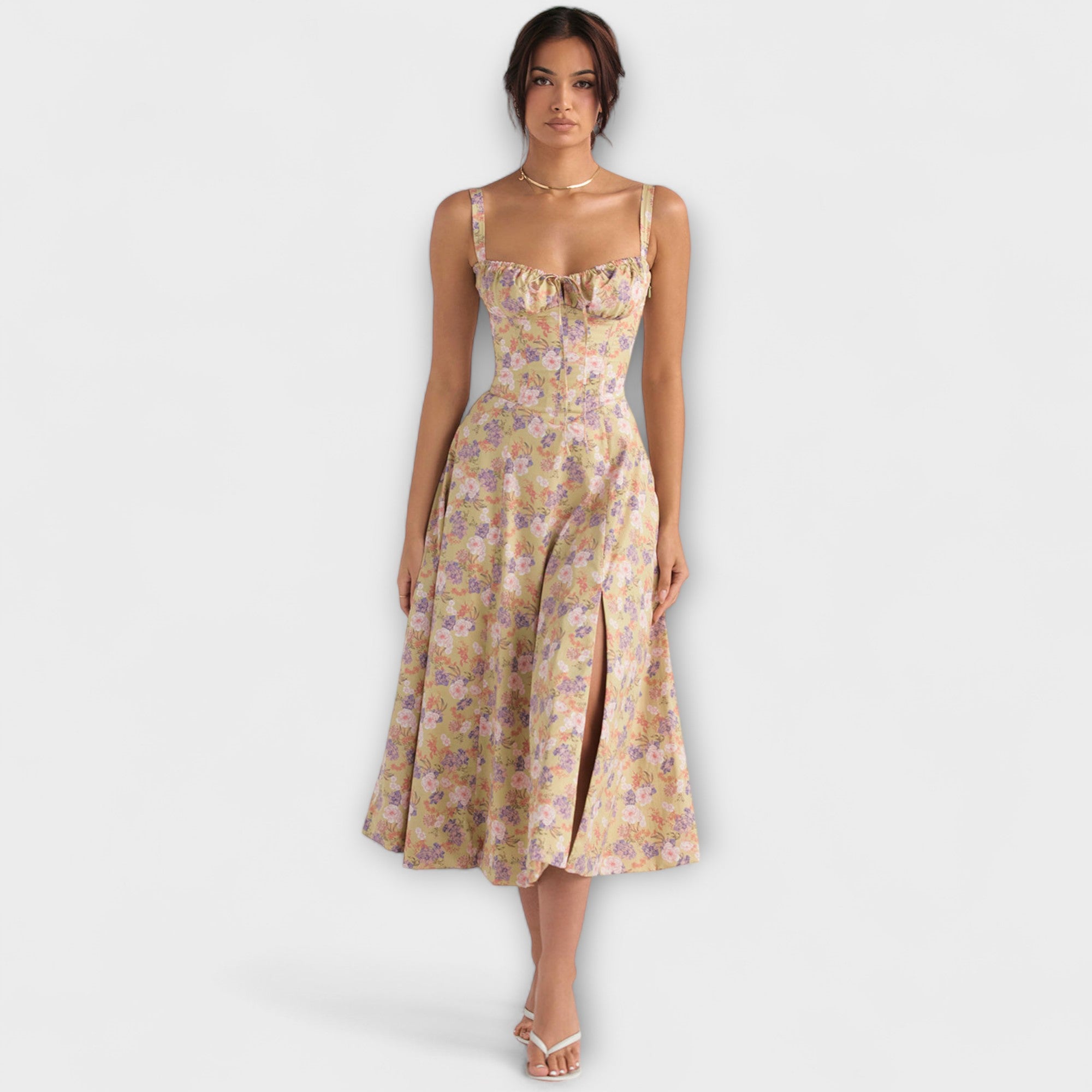 Zipporas – Abito bustier affascinante con motivo floreale