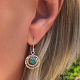Boho Saturn Orecchini: Turchese & Oro