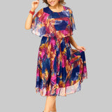 Barbara – Abito elegante in chiffon con stampa