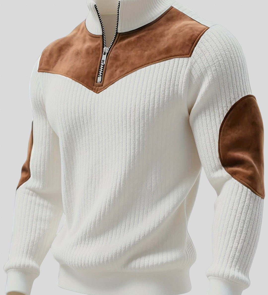 Kortez – Maglione Tricot Casual con Mezzo Zip