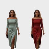 Evelyn - Abito elegante con spalle scoperte