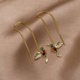 Orecchini a forma di colibrì