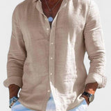 Dennis - Camicia casual in tessuto di lino per uomo