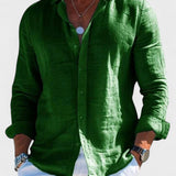 Dennis - Camicia casual in tessuto di lino per uomo