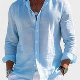 Dennis - Camicia casual in tessuto di lino per uomo