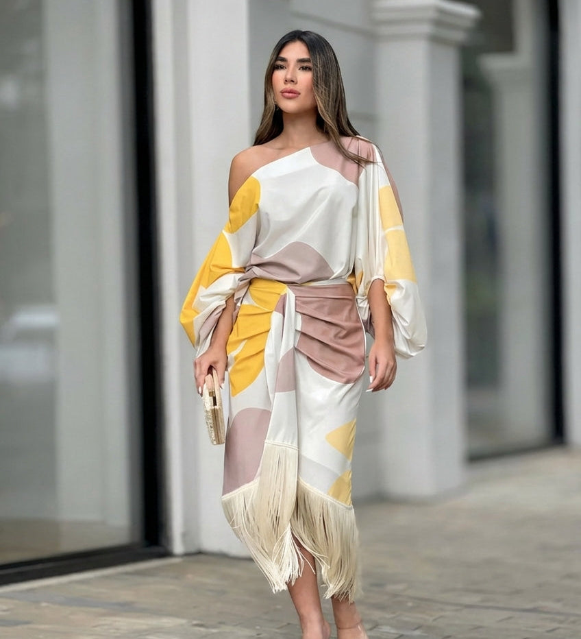 Daniela – Completo di lusso a due pezzi con frange