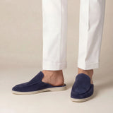 Marin – Ciabatte in camoscio blu navy