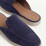 Marin – Ciabatte in camoscio blu navy