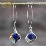 Orecchini con Pietra Blu in Argento