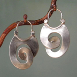 Orecchini a spirale vintage in argento