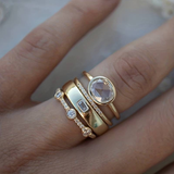Lily - Set anello vintage in oro e zirconia