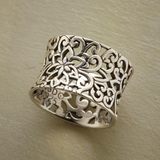 Bonnie - Anello Vintage in Argento Hollow