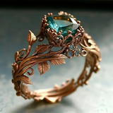 Anello di cristallo verde