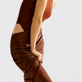 Abito Maxi Leona con Stile Top e Silhouette Allungata
