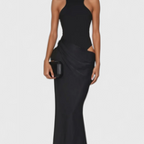 Abito Maxi Leona con Stile Top e Silhouette Allungata