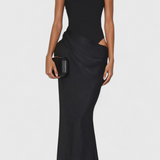 Abito Maxi Leona con Stile Top e Silhouette Allungata