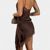 Katarina Mini Abito con Spalline e Pizzo