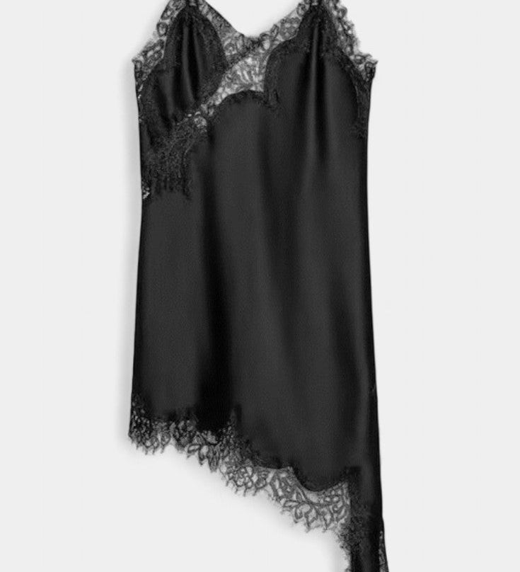 Katarina Mini Abito con Spalline e Pizzo
