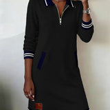Abito elegante in cotone con maniche lunghe
