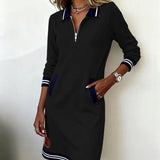 Abito elegante in cotone con maniche lunghe