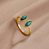 Luxe - Collana Verde Anello