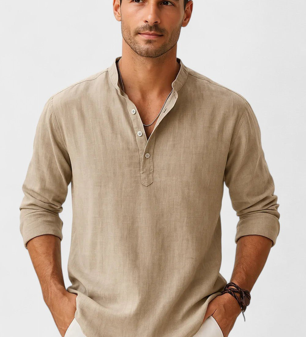 Lasse - Camicia in cotone e lino