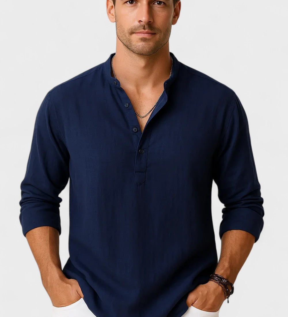 Lasse - Camicia in cotone e lino