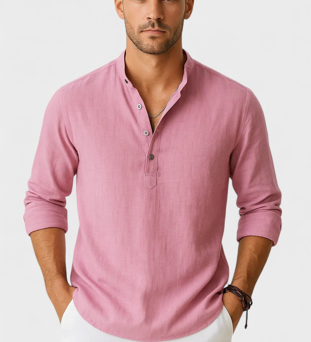 Lasse - Camicia in cotone e lino