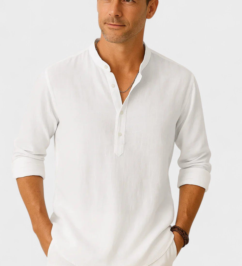 Lasse - Camicia in cotone e lino