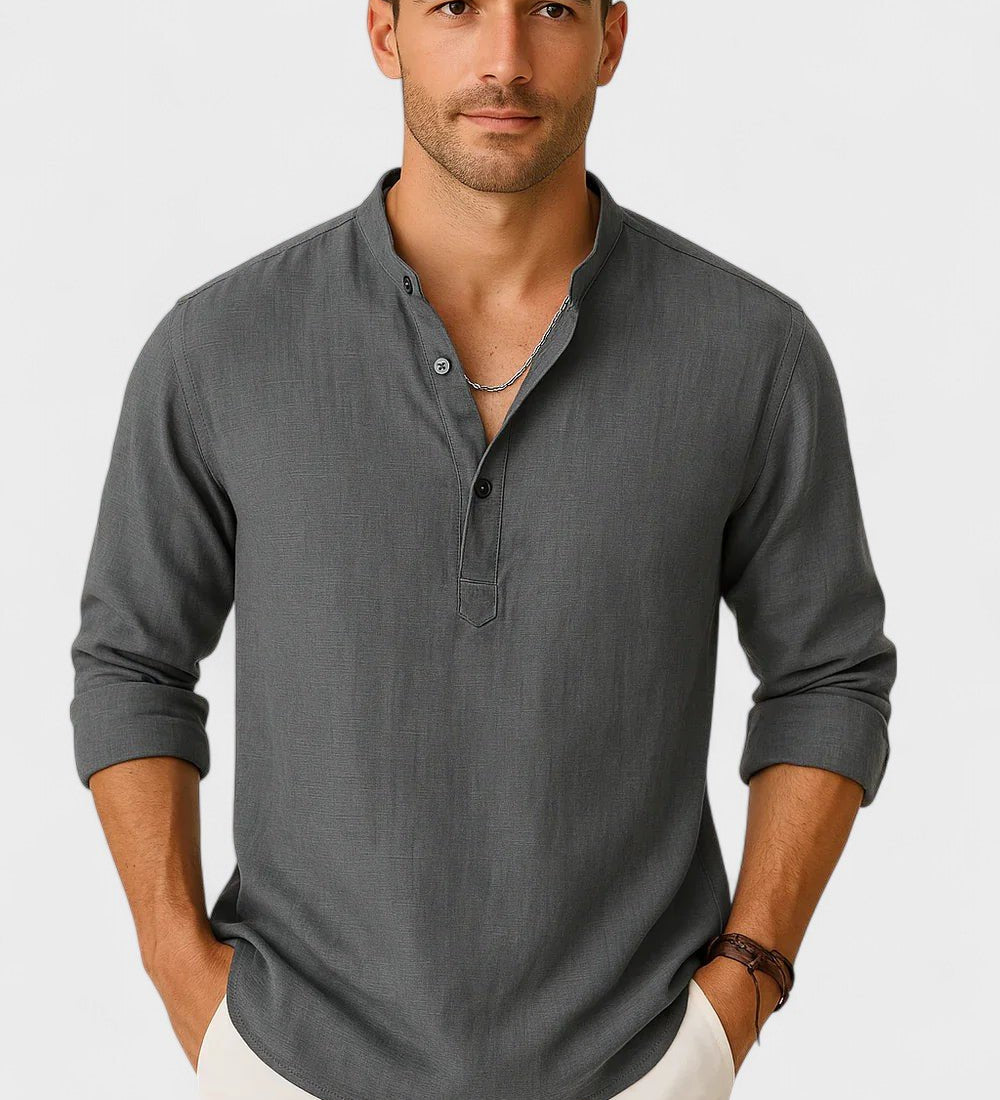 Lasse - Camicia in cotone e lino