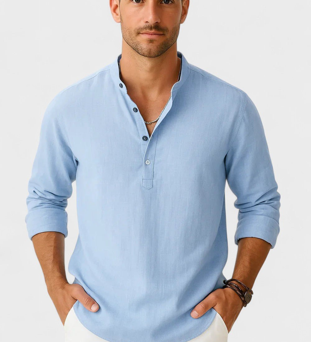 Lasse - Camicia in cotone e lino