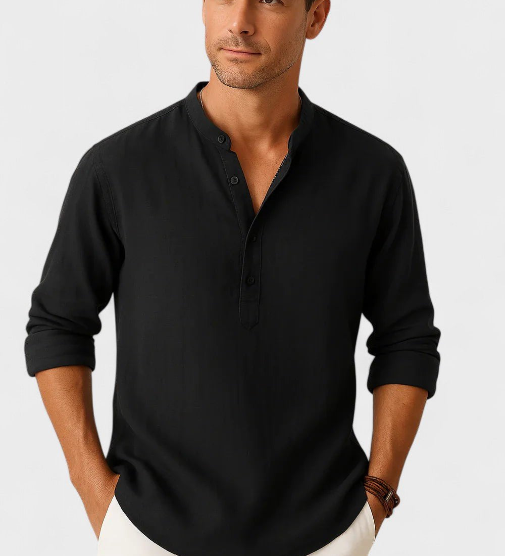 Lasse - Camicia in cotone e lino