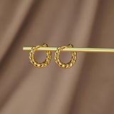 Orecchini ondulati d'oro Luna