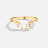 Mir - Anello con Cristalli e Vite d'Uva in Oro