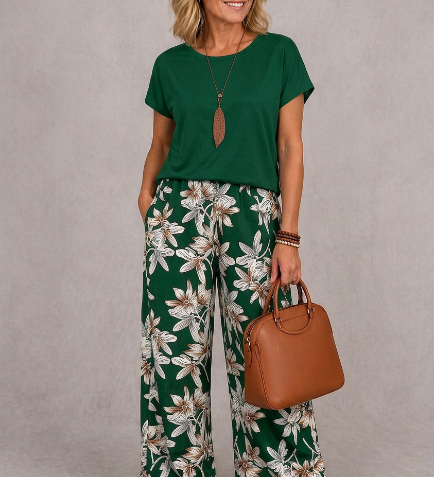 Rosie | Set floreale elegante a due pezzi